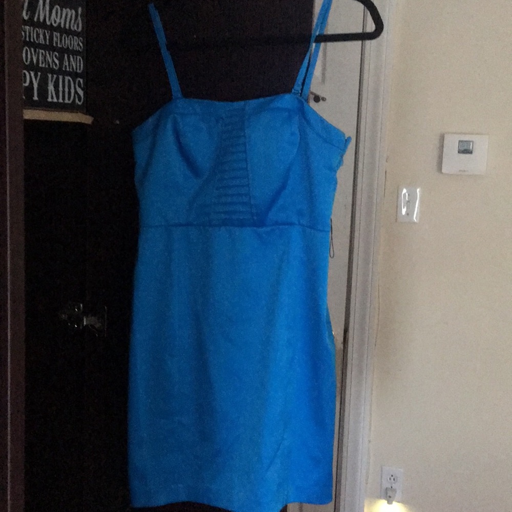 Blue mini cocktail dress